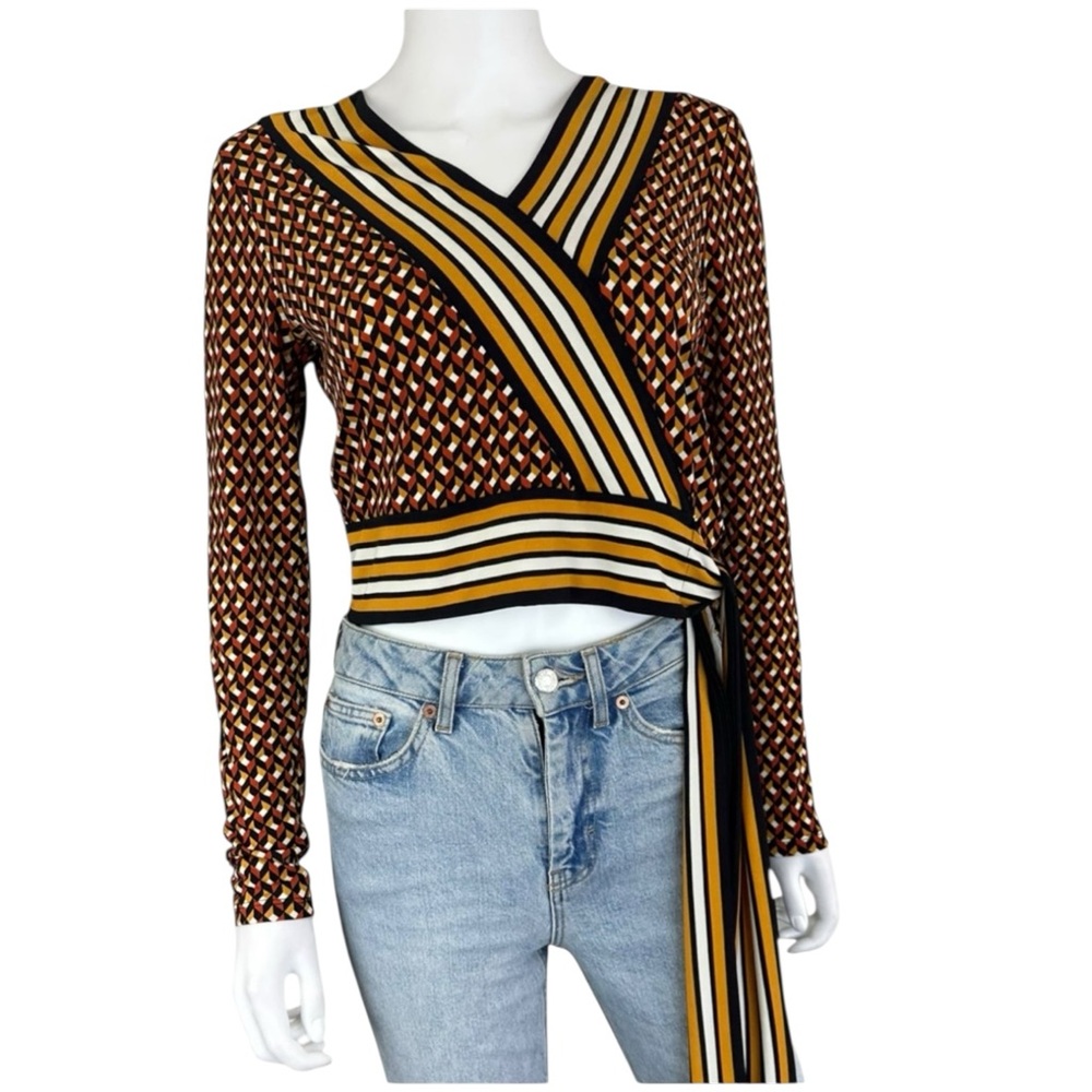 MICHAEL Michael Kors Cropped Blouse Size XS A0037